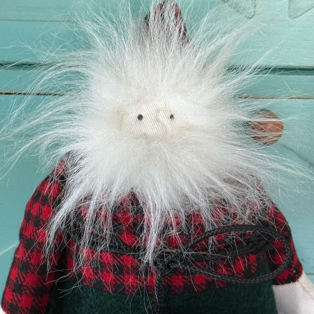 Plaid Santa Claus Plush Decor
